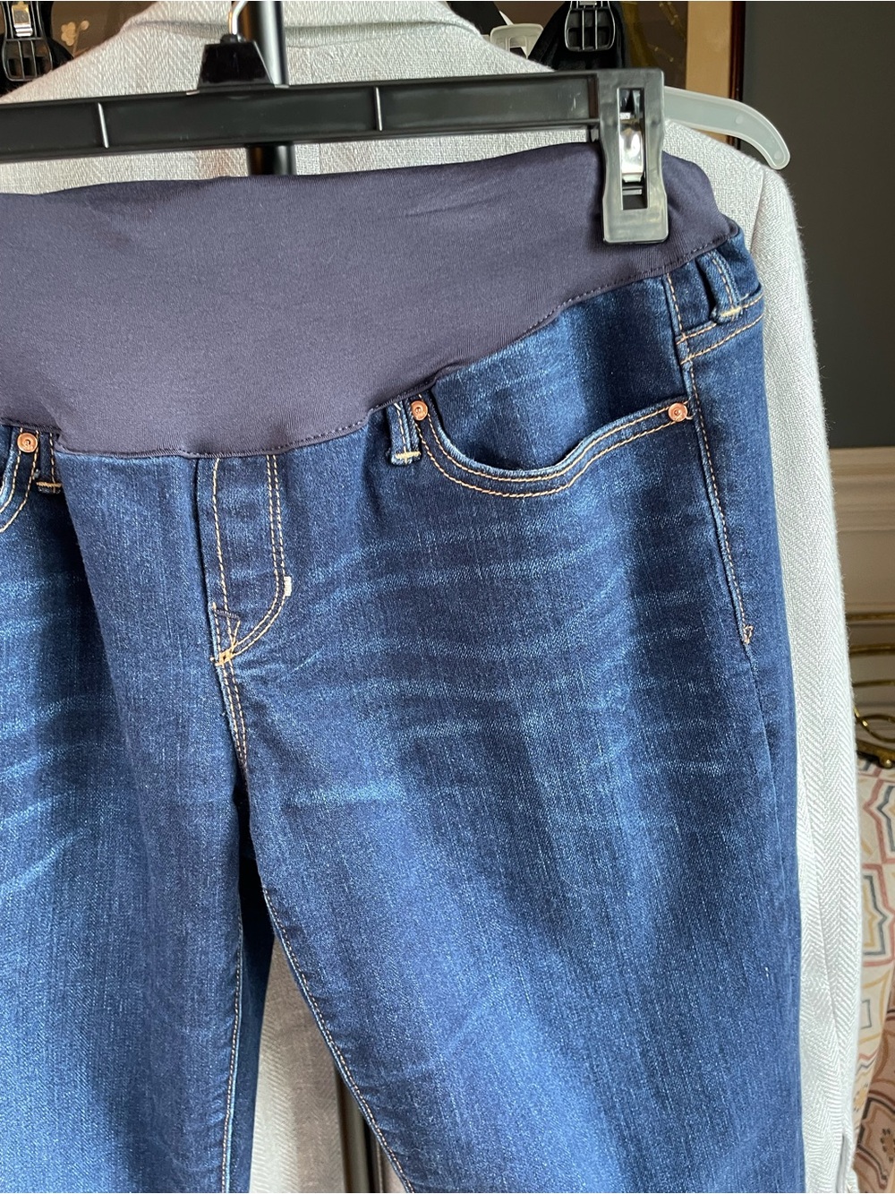 GAP Dark Blue Maternity Bootcut Jeans Maternity Size 28 - Picture 2 of 7